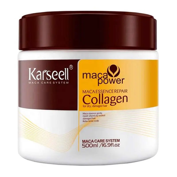 Кондиціонуюча маска Karseell Collagen Hair Mask з аргановим маслом для сухого волосся, 500 мл (заводська) 0652 фото