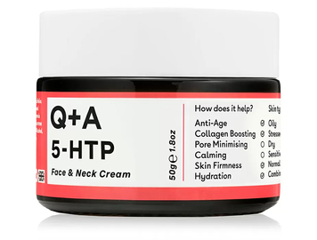 Розгладжуючий крем для обличчя та шиї Q+A 5-HTP Face & Neck Cream, 50г 0370 фото
