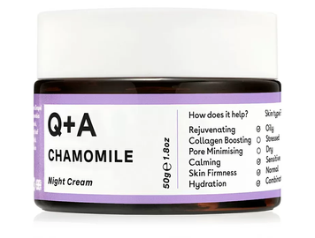 Нічний крем для обличчя Q+A Chamomile Calming Night Cream, 50 0371 фото